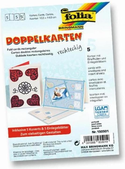 Folia Carte doppie rettangolari 220 g/m2 (5 pz.)
