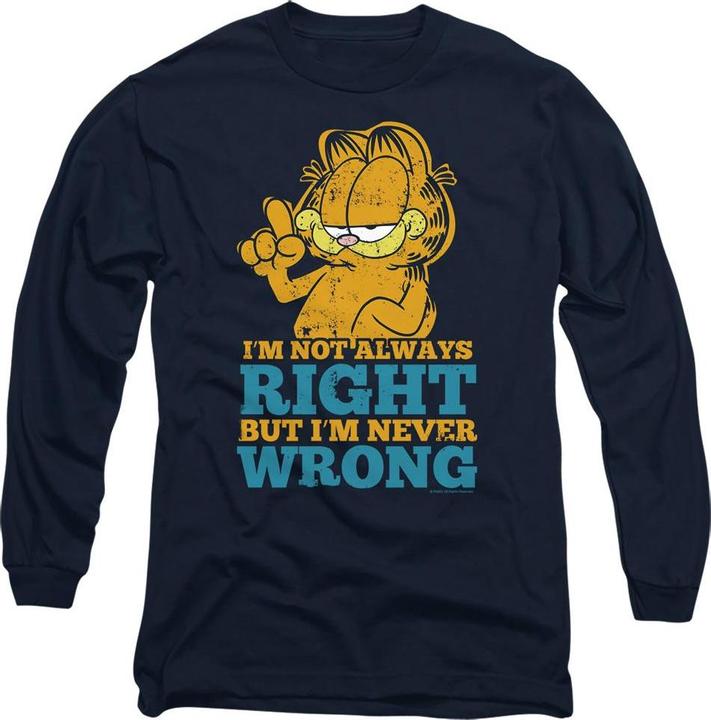 Garfield Never Wrong TShirt (XXL)