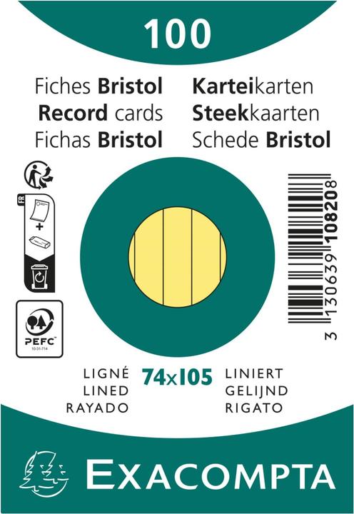 Immagine prodotto Exacompta Schede di valutazione (74 x 105 mm, 205 g/m², 100 x)