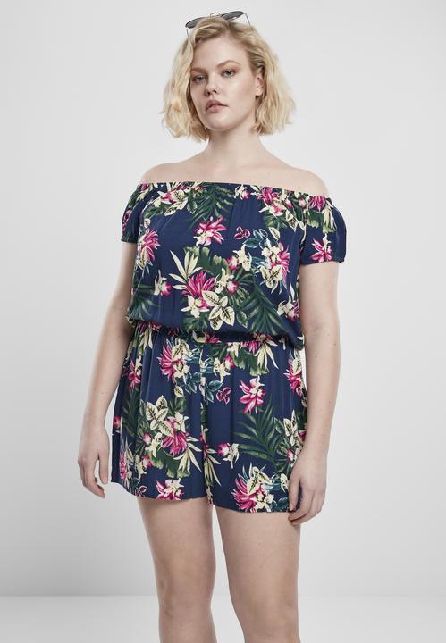 Image du produit Urban Classics Ladies AOP Off Shoulder Short Jumpsuit (5XL)