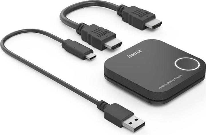 Produktbild Hama Wireless-Display-Adapter, HDMI™, Full-HD 1080p, inkl. Kabel (HDMI, USB Typ-C, Klinkenbuchse)