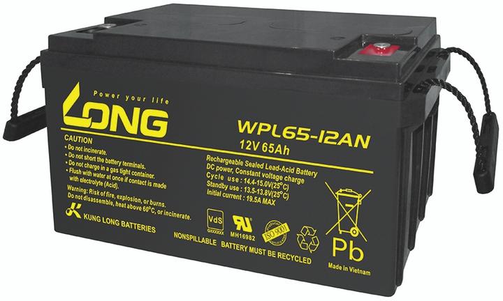 Produktbild Long WPL65-12AN-M WPL65-12AN-M Bleiakku 12V 65Ah Blei-Vlies (AGM) (B x H x T) 350 x 179 x 167mm M6- (12 V, 65 Ah)
