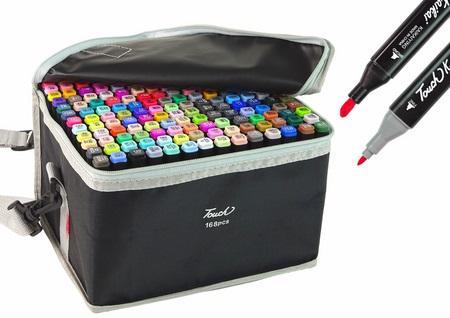 Lean Toys Doppelseitige Marker im Beutel mit 168 Farben (Multicoloured, 168 x)