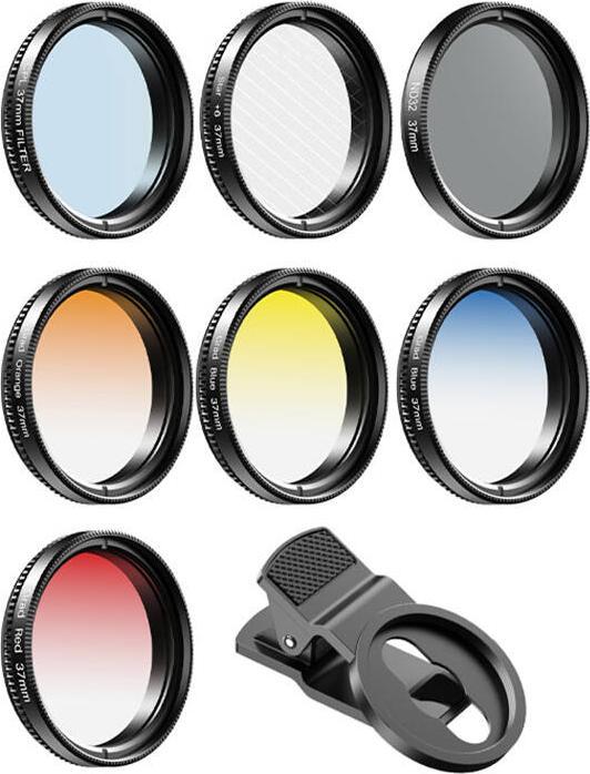 Actual product image Apexel Mobile filter lens kit APL-37UV-7G 37mm