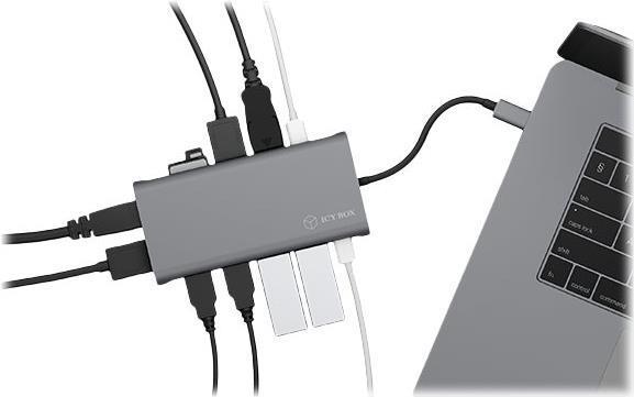 Actual product image Icy Box IB-DK4050-CPD (USB-C, 12 Ports)