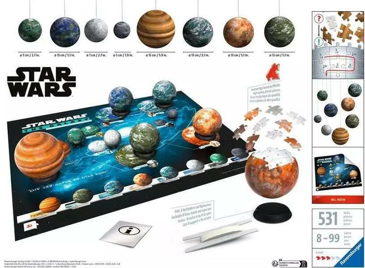 Image du produit Ravensburger Planètes de la galaxie Star Wars (531 pièces)