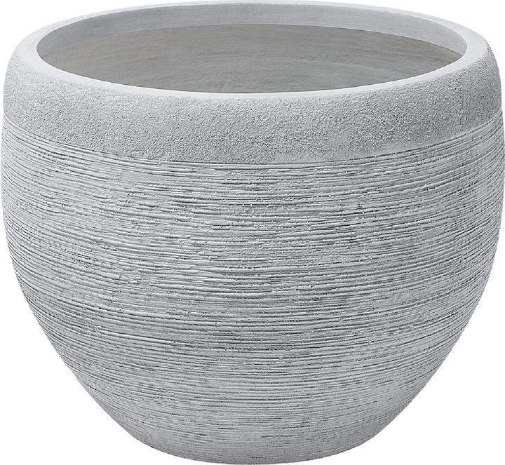 Produktbild Beliani Blumentopf weiss rund 50 x 50 x 39 cm ZAKROS (50 cm)