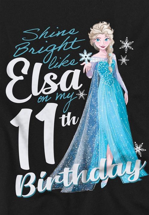 Actual product image Disney Frozen Childrens/Kids Bright Like Elsa 11th Birthday T-Shirt (152, 158)