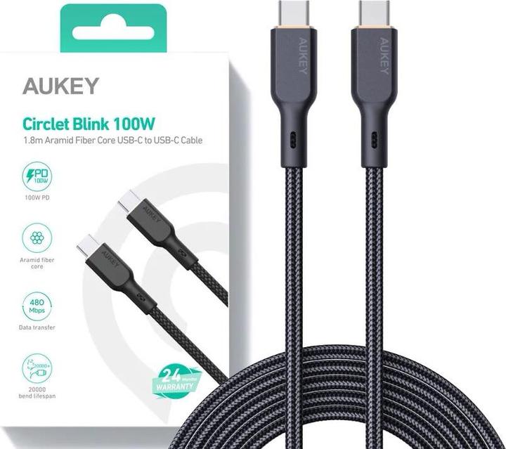 Immagine prodotto Aukey USB C – USB C (1.80 m, USB 2.0)