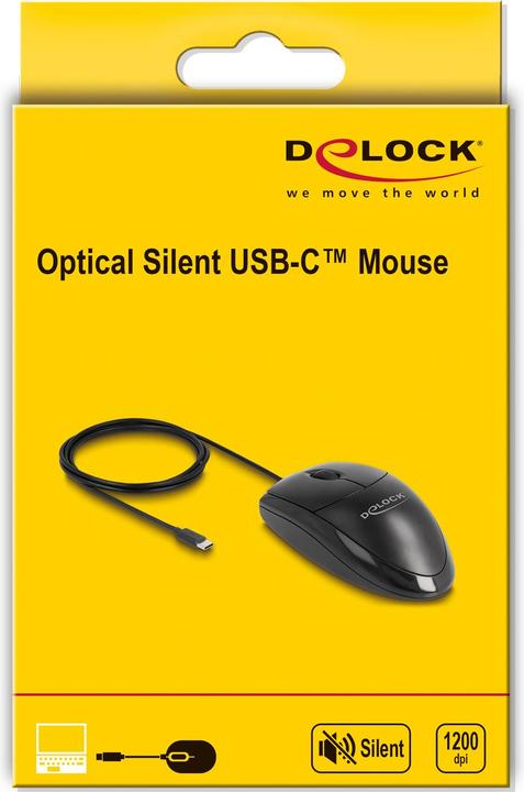 Productafbeelding Delock Optische USB Type-C bureaubladmuis Stil (Bedraad)