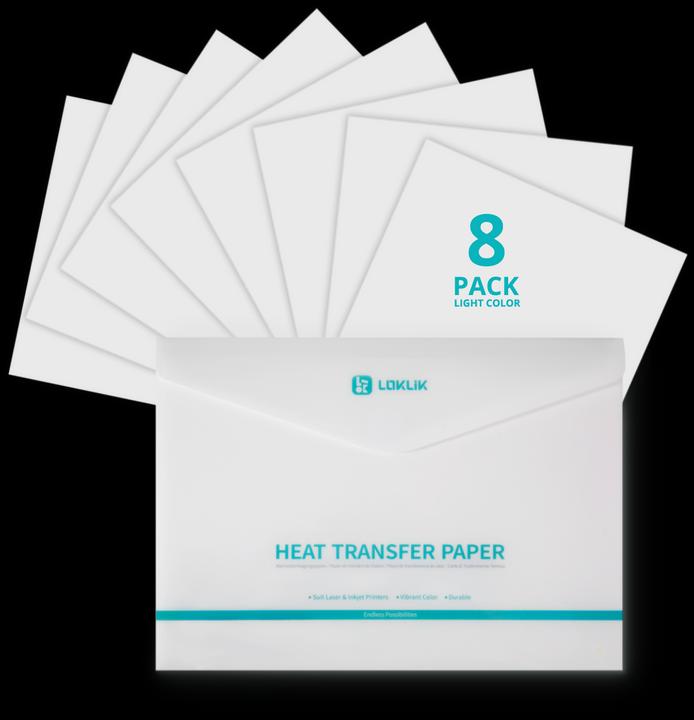 Produktbild Loklik Heat Transfer Paper Sheet - 8 Pack - Dark (Zubehör)