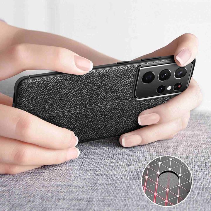 Image du produit Cadorabo TPU Cover similicuir structure (Samsung Galaxy S21 Ultra)