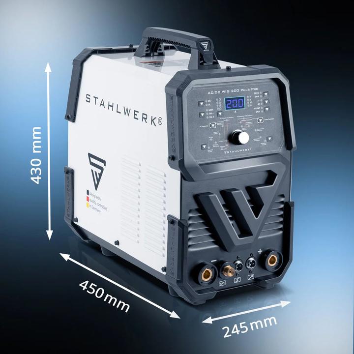 Actual product image Stahlwerk Digital welder AC/DC TIG 200 Pulse Pro IGBT Inverter 200A