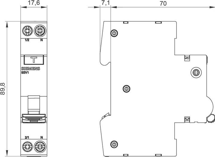 Image du produit Siemens FI/LS compact 6kA type 30mA C6