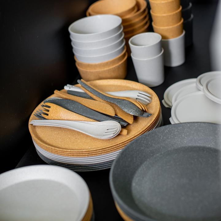 Immagine prodotto Koziol Piatto per zuppa e pasta Connect 24 cm, 4 pezzi, Grigio (4 x, 24 cm)