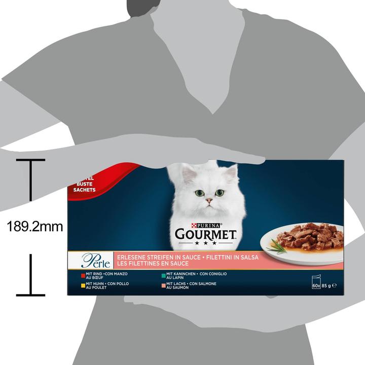 Image du produit Gourmet Perle Les Filettines en sauce (Senior, Adulte, 60 pcs, 5100 g)