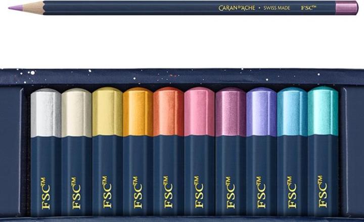 Caran d'Ache Cosmic Blue Farbset Sonderedition (Mehrfarbig, 10 x)