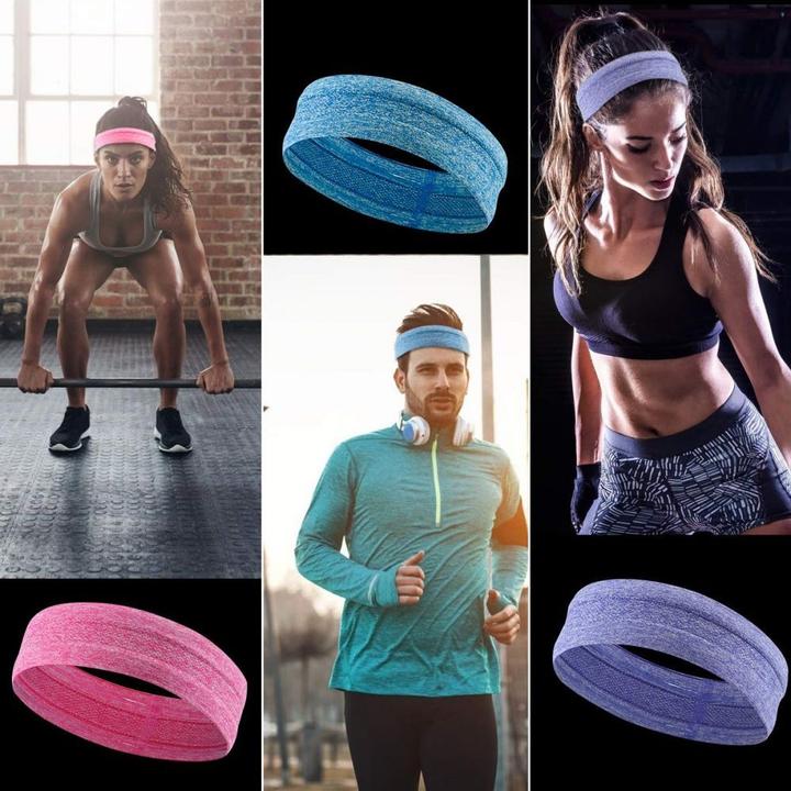 Actual product image Hurtel Elastic fabric headband for running fitness blue