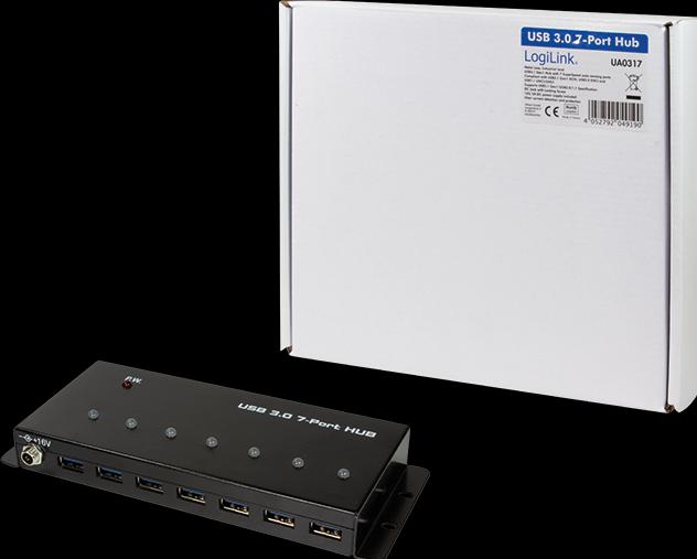 Actual product image LogiLink USB 3.0 hub, 7 ports, industrial design (USB-B, 7 Ports)