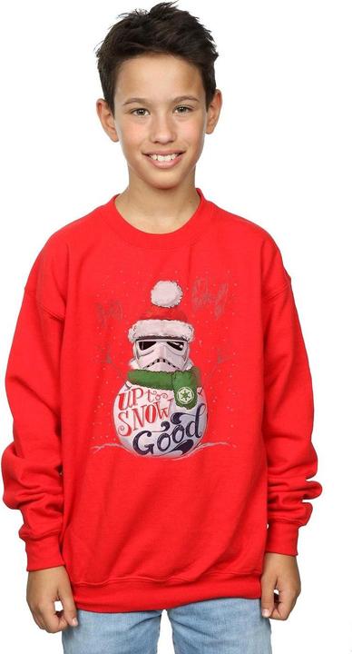Actual product image Star Wars Boys Stormtrooper Up To Snow Good Sweatshirt (128)
