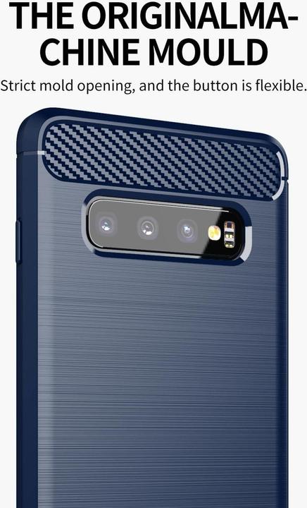 Image du produit Cadorabo TPU Ultra Slim carbon edelstahl Combi Cover (Samsung Galaxy S10)