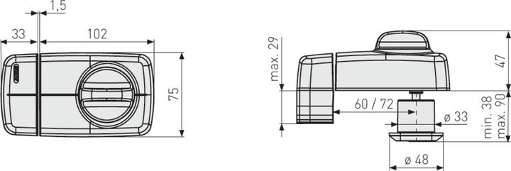 Actual product image Abus 7010 W EK
