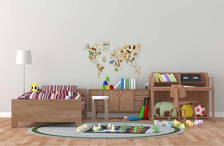 Productafbeelding WoodenCity Wereldkaart van dieren