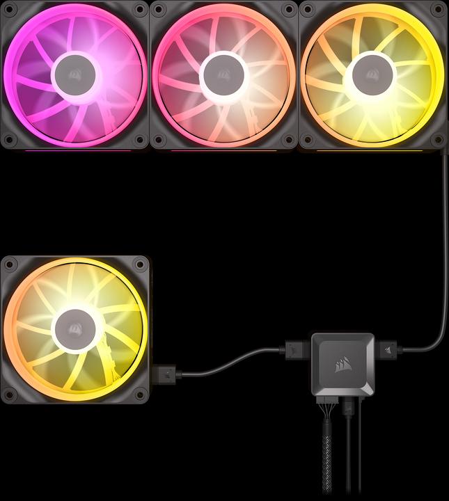 Actual product image Corsair iCUE LINK LX140 RGB (140 mm, 2 x)