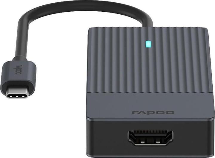 Immagine prodotto Rapoo Adattatore multiplo USB-C, 4 in 1, grigio (USB-C, 4 Porti)