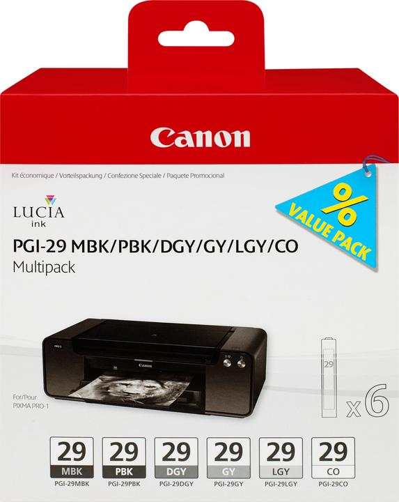 Immagine prodotto Canon PGI-29 Multipack (CO, DGY, GY, LGY, MBK, PBK)