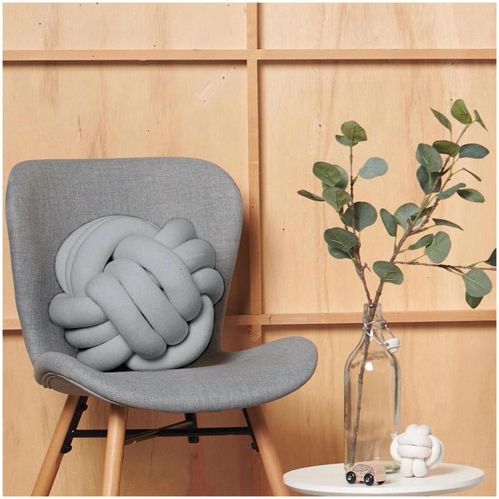 Produktbild nordic coast company Zopfkissen Medium Grau (40 x 40 cm)