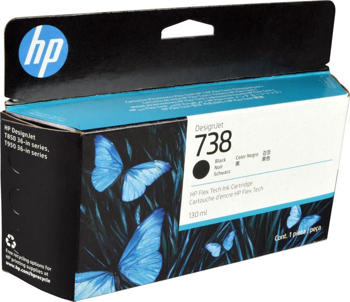 Produktbild HP 738 130-ml Black DesignJet Ink Cartridge (BK)