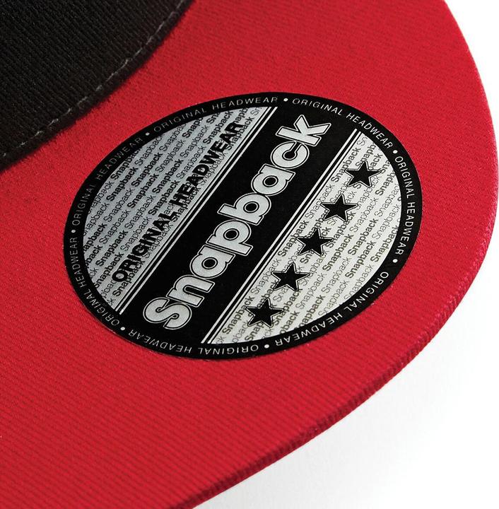 Actual product image Beechfield 5 panel contrast snapback cap (One size)