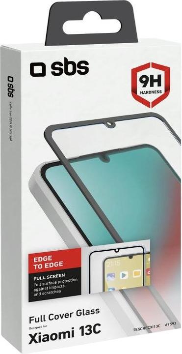 Actual product image SBS Full Cover Glass Screen Protector for Xiaomi 13C (1 Piece, Xiaomi Redmi 13C)