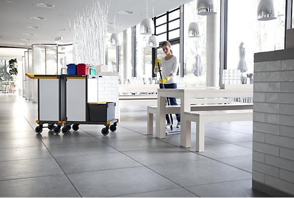 Produktbild Vermop Reinigungswagen EQUIPE, LxBxH 1510x560x1120 mm, Entsorgungseinheit abkoppelbar (1 Stk.)