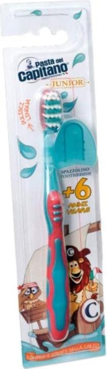 Immagine prodotto Capitano Pasta Del - Spazzolino da denti Junior Captain - Spazzolino da denti per bambini dai 6 (1 x)