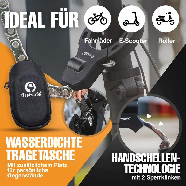 Actual product image Firstsafe E-Scooter Handschellenschloss