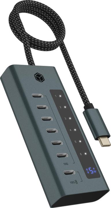 Actual product image Icy Box IB-HUB1457-C31 (USB-C, 7 Ports)