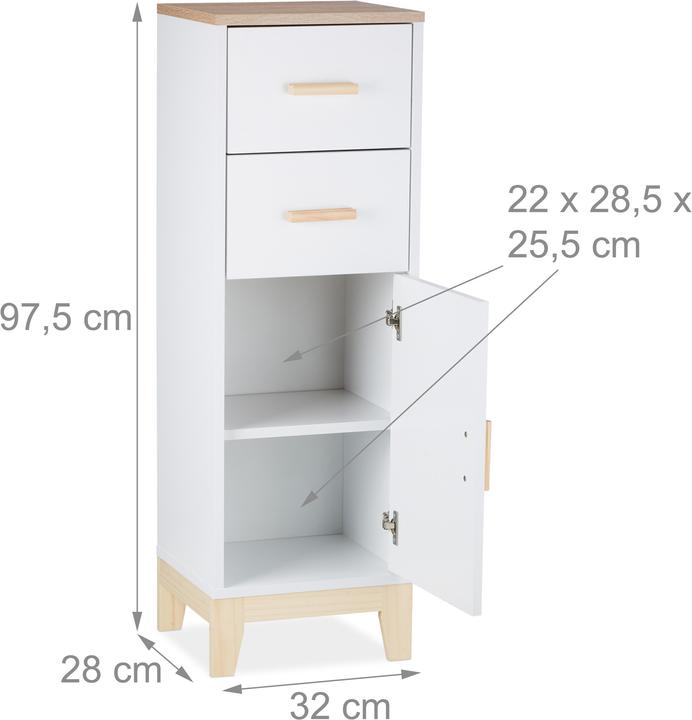 Actual product image Relaxdays Bathroom cabinet (32 x 28 x 97.5 cm)