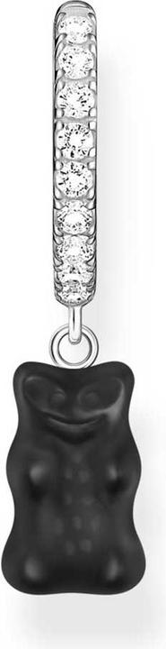 Actual product image Thomas Sabo Single creole with black gold bear pendant (925 silver)