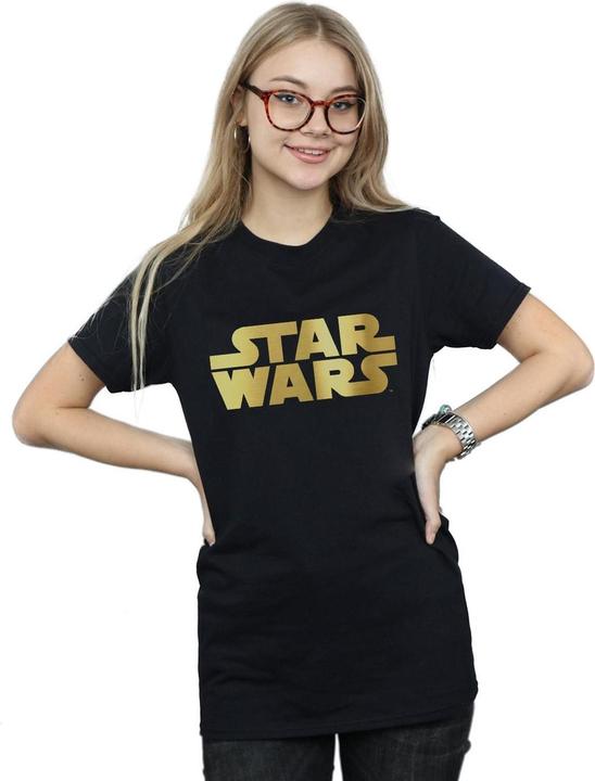 Immagine prodotto Star Wars Gold Logo Maglietta Ampia Donna (3XL)