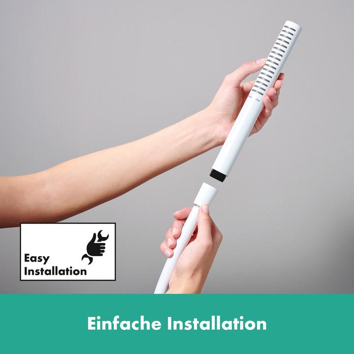 Produktbild hansgrohe Unica Duschstange S Puro 90 cm, Easy Slide Duschkopfhalter, Isiflex Duschschlauch 160 cm