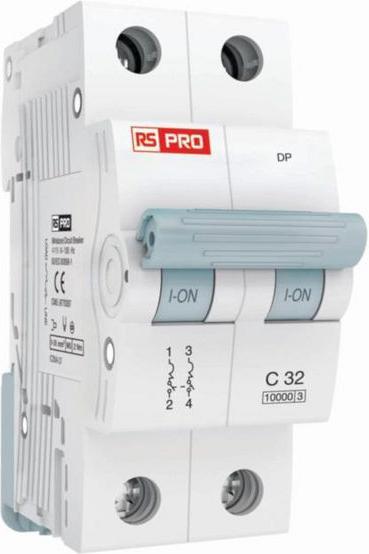 Immagine prodotto Rs Pro MCB, 2P, 10A curva C, 240V CA, 240V CC, 6 k