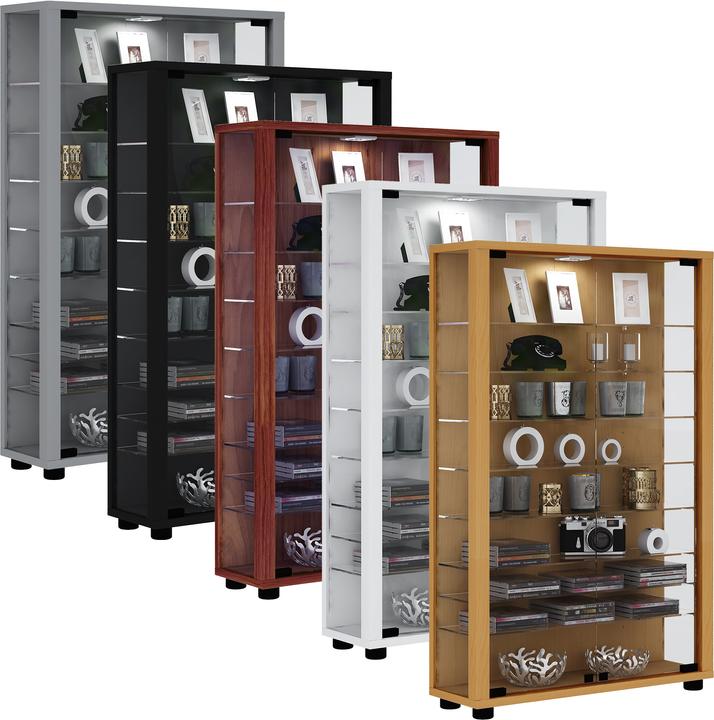 Actual product image VCM Collection stand display case wood glass Lumo Mini (59 x 18 x 90 cm)