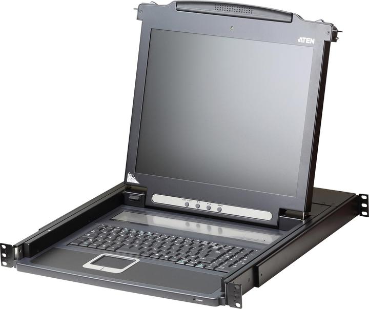 Image du produit Aten CL1000M SL Single Rail Console LCD 17", 19" 1U, disposition SL (PS/2-USB, VGA)