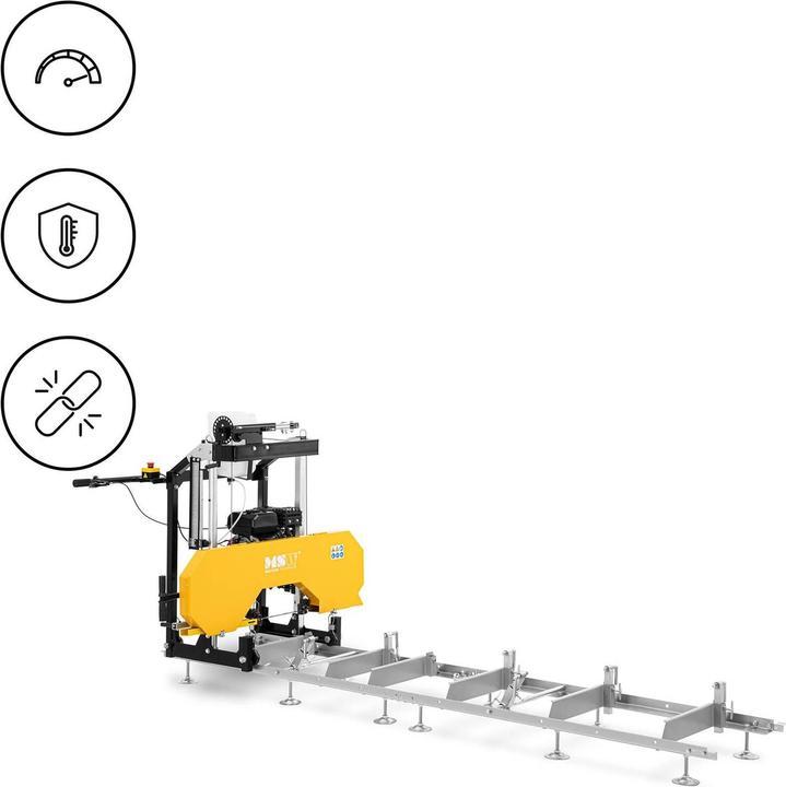 Actual product image MSW Log band saw - 7 HP - 2800 rpm - runway 3 m
