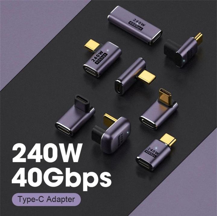 Immagine prodotto PowerGuard Connettore USB-C con cambio di genere USB4 40 Gbit/s 240W (USB tipo C, USB tipo C)