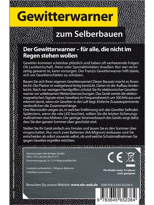 Produktbild Franzis Gewitterwarner zum Selberbauen