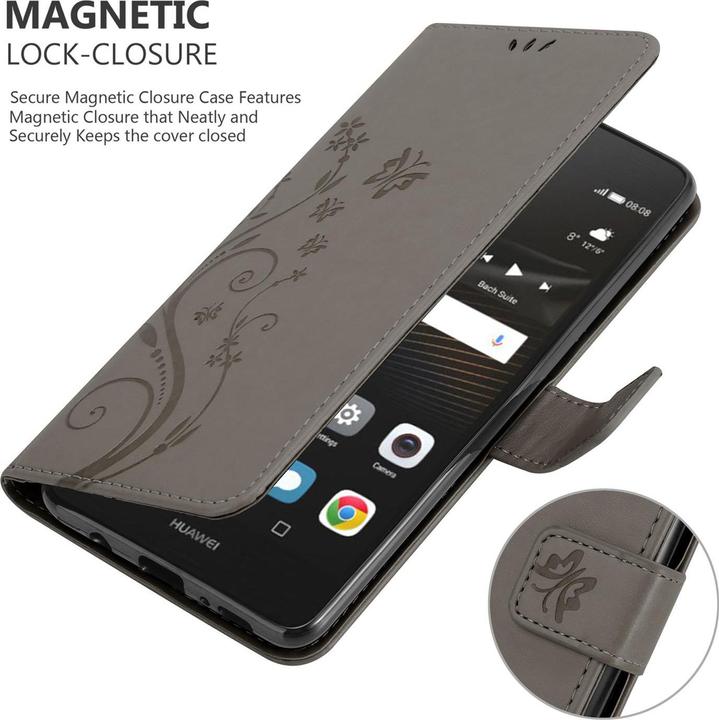 Actual product image Cadorabo Flower Book Cover (Huawei P9 Lite)