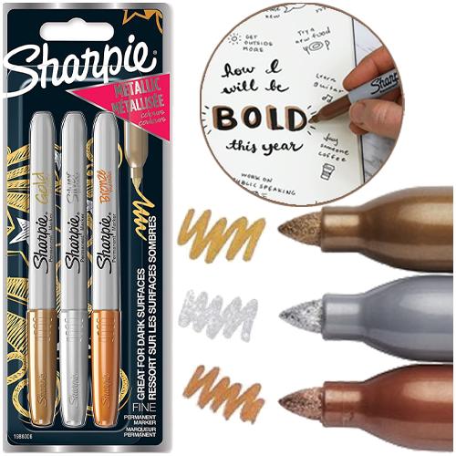 Produktbild Sharpie Feiner Permanentmarker (Silber, 1.40 mm, 3 x)